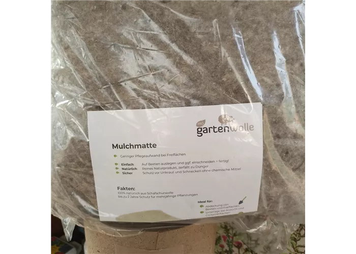 MULCHMATTE AUS SCHAFSCHURWOLLE MULCHMATTE AUS SCHAFSCHURWOLLE